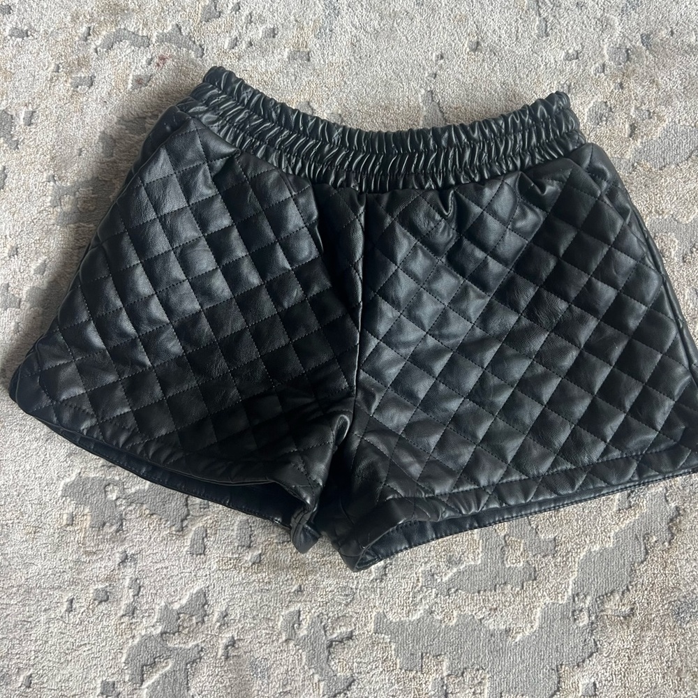 Cute leather shorts